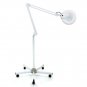 5x Diopter LED Magnifying Floor Stand Lamp Glass Lens Facial Magnifier 5 Wheel