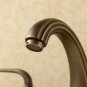 Bathroom Widespread Basin Faucet Sink Waterfall 3 Holes 2 Knobs Tub Mixer Tap