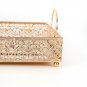 Tray Metal Decorative Tray Jewelry Perfume Organizer Makeup Tray for Vanity