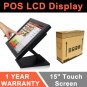 15" Touchscreen LED VGA POS Touch Screen 15 Inch Monitor POS Stand Pub Karaok