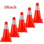 5PCS Traffic Cones 18" Slim Fluorescent Reflective Road Safety Parking Cones USA