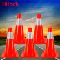5PCS Traffic Cones 18" Slim Fluorescent Reflective Road Safety Parking Cones USA