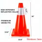 18" Reflective Red Wide Body Safety Cones Construction Sports Traffic Cones