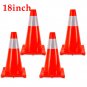 18" Reflective Red Wide Body Safety Cones Construction Sports Traffic Cones