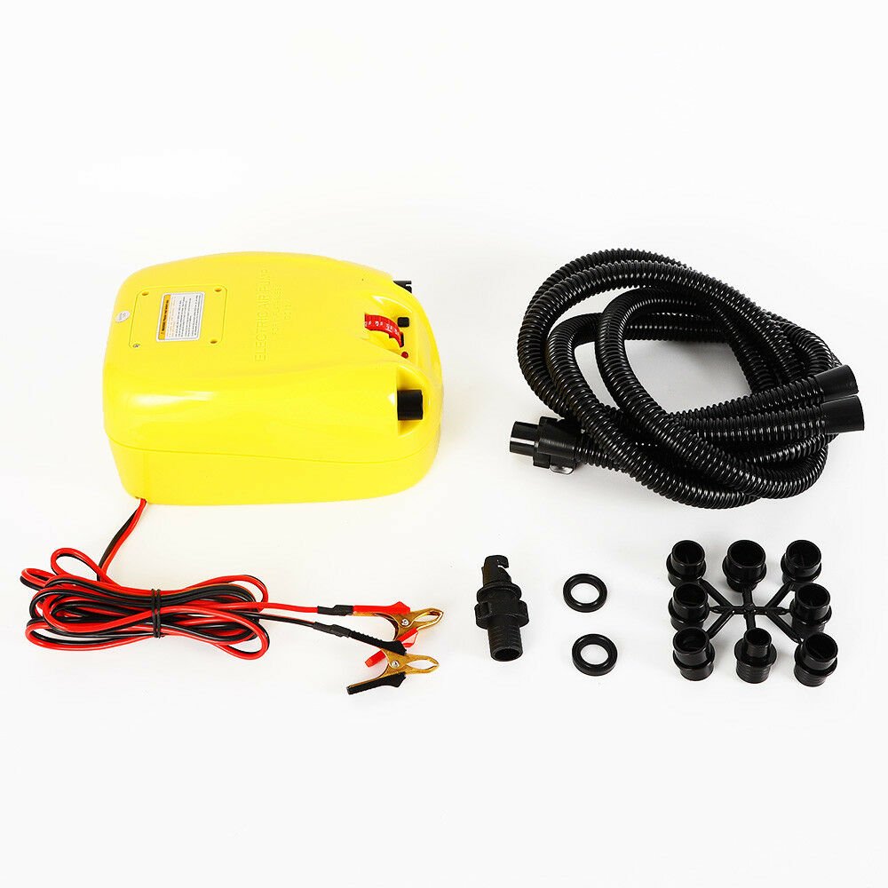 High! 12V Electric Pressure Air Pump For Inflatable Boats Rafts Kayaks Kite USA