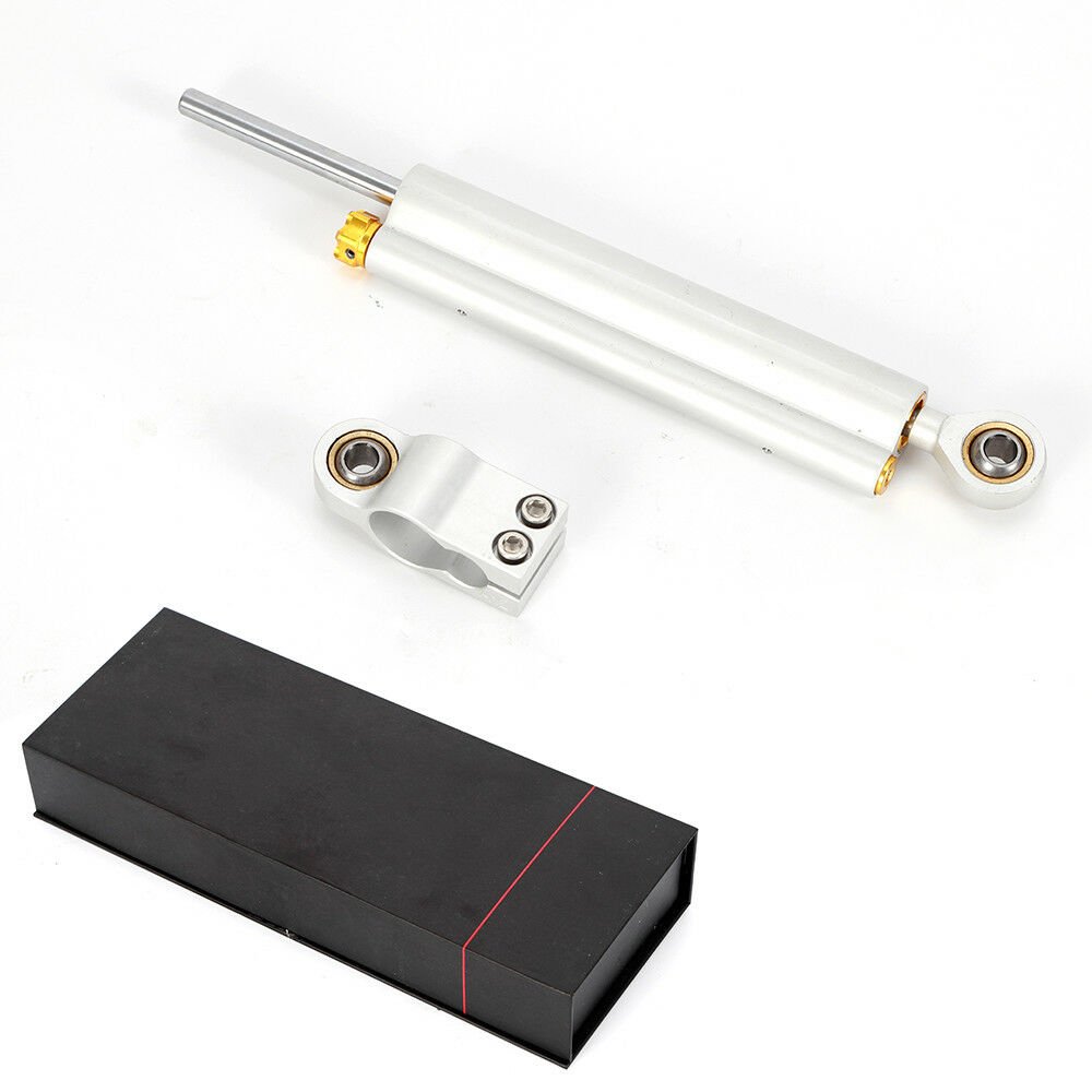 Universal Motorcycle CNC Adjustable Steering Damper Safety Stabilizer Part 320MM