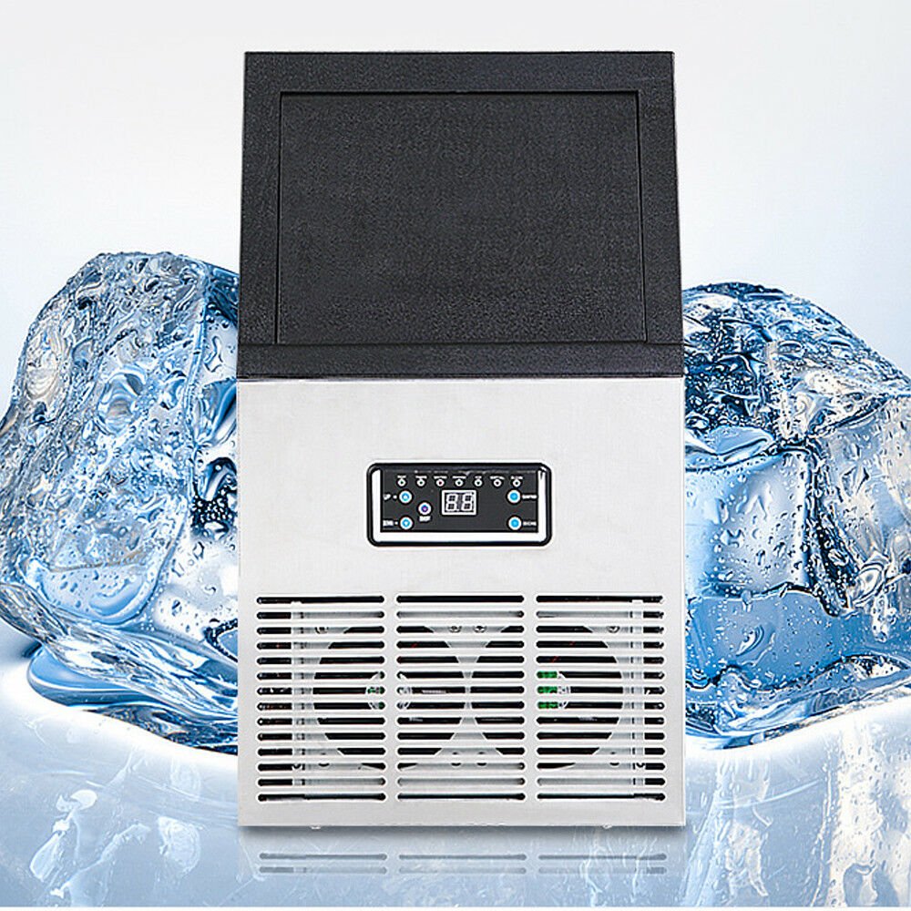 2018 New Commercial Ice Maker Auto Clear Cube Ice Making Machine 50kg 110V