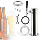 Single Tap Draft Beer Beverage Tower 3" Stainless Steel 1 Faucet Homebrew 13" US