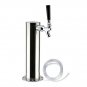 Single Tap Draft Beer Beverage Tower 3" Stainless Steel 1 Faucet Homebrew 13" US