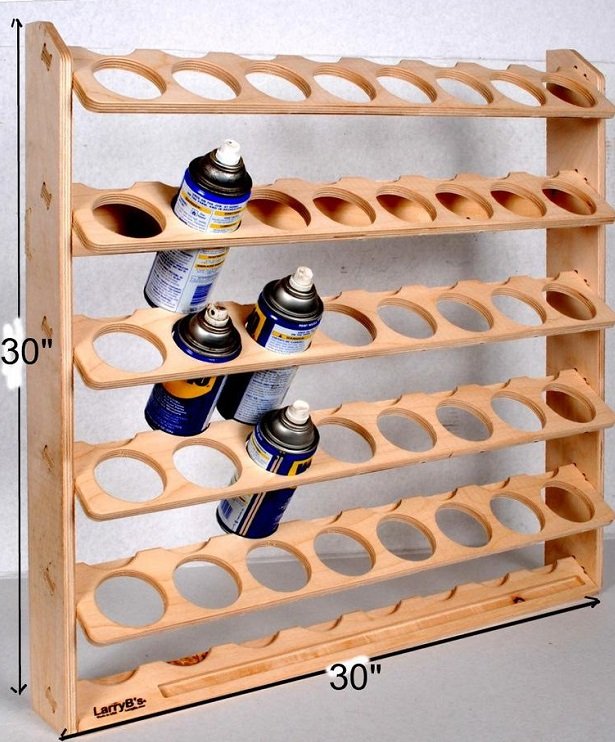 LarryBstuff 40 Can Spray Paint or Lube Can Wall Mount Storage Holder Rack
