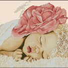 Cross stitch pattern PDF Little flower, baby xstitch