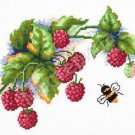 Cross stitch pattern PDF raspberries, bee xstitch