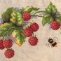 Cross stitch pattern PDF raspberries, bee xstitch