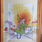 Cross stitch pattern PDF red-haired girl, positive xstitch