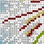 Cross stitch pattern PDF red-haired girl, positive xstitch