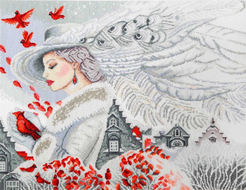 Cross stitch pattern PDF winter, snow xstitch