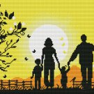 Cross stitch pattern PDF family, people xstitch