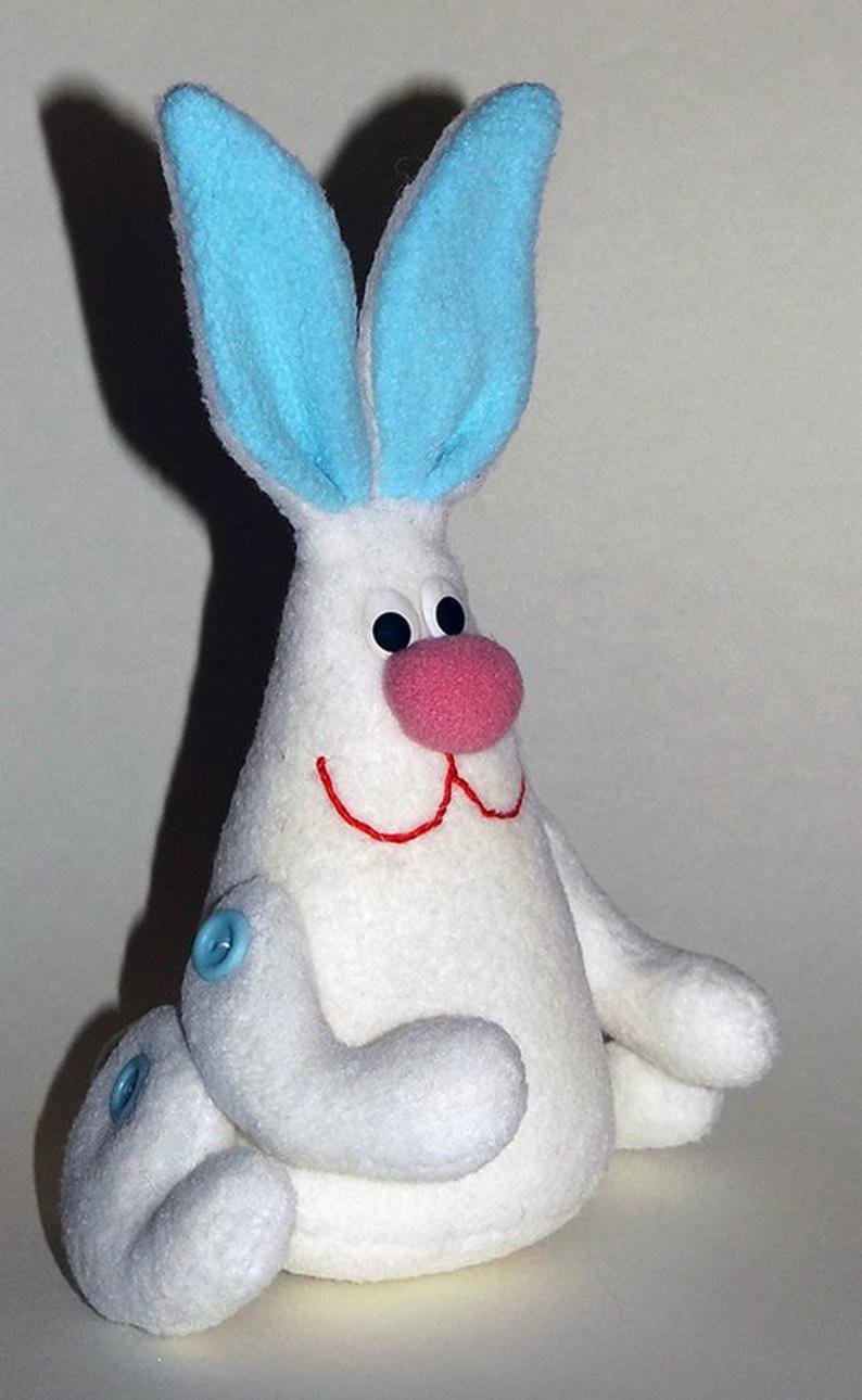 Rabbit soft toy pattern, Bunny rabbit sewing pattern, Doll sewing pattern