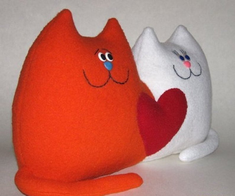 cat sewing pattern, cat soft toy pattern, pattern cats,
