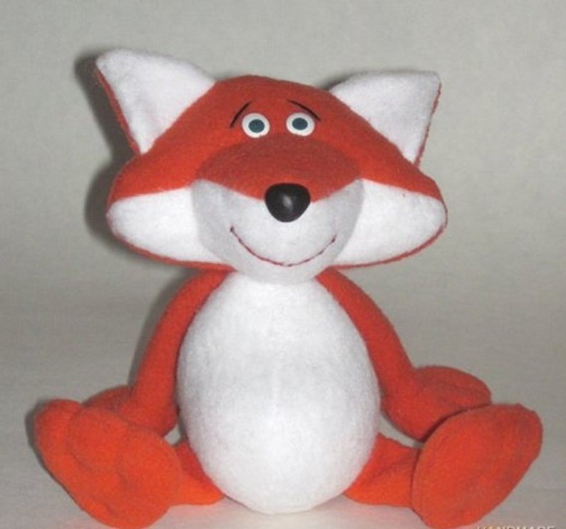 fox sewing pattern, fox soft toy pattern, pattern fox