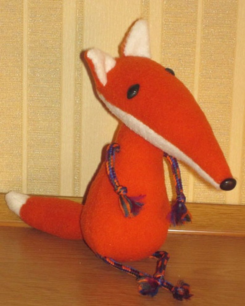 fox sewing pattern, fox soft toy pattern, pattern fox