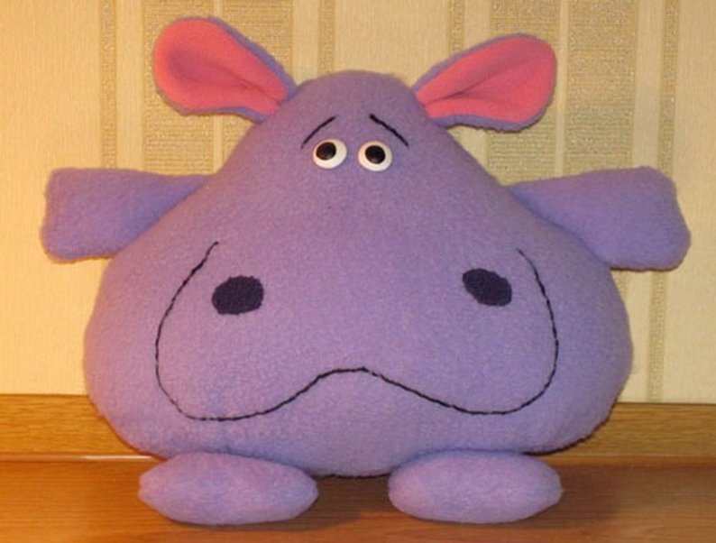 hippo sewing pattern, hippo soft toy pattern, pattern hippo