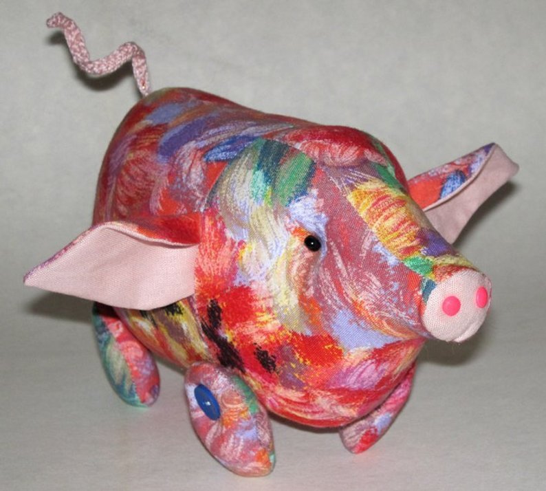 pig sewing pattern, pig soft toy pattern, pattern pig