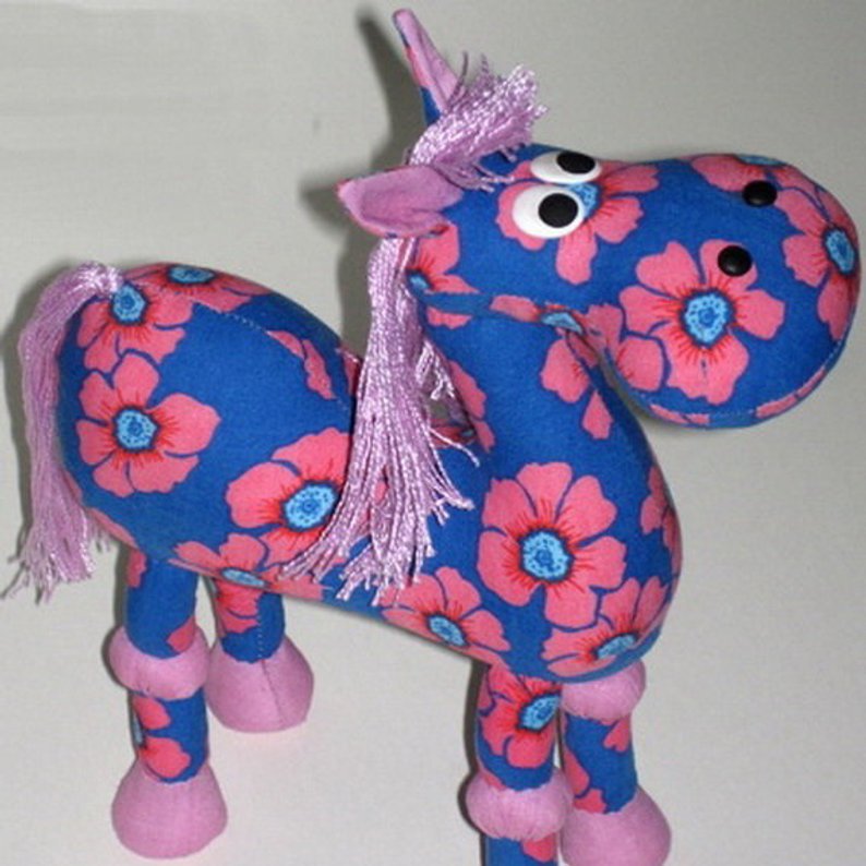 horse sewing pattern, horse soft toy pattern, horse elephant