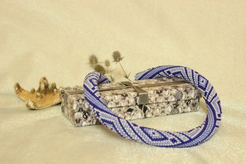 Bead Crochet Necklace Pattern, pattern for bead crochet necklace