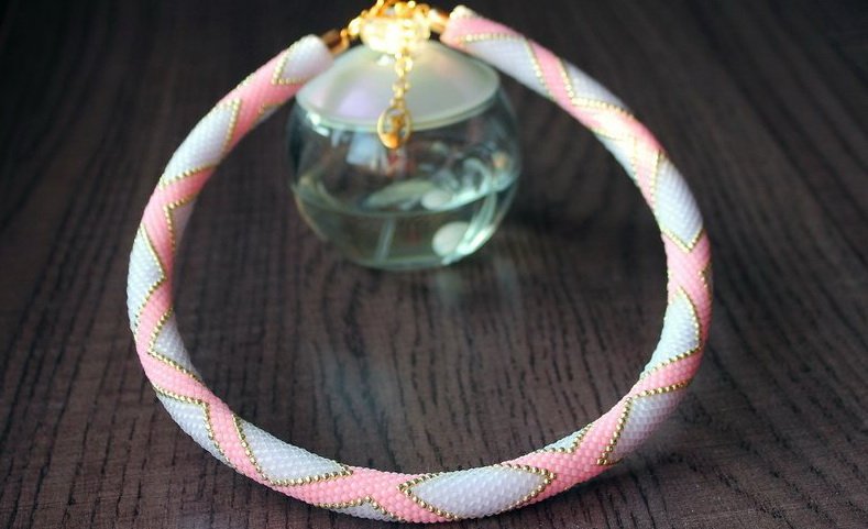 Bead Crochet Necklace Pattern, pattern for bead crochet necklace