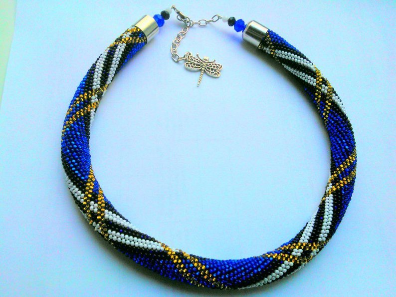 Bead Crochet Necklace Pattern, pattern for bead crochet necklace