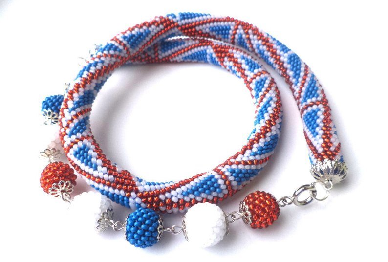 Bead Crochet Necklace Pattern, pattern for bead crochet necklace