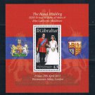 Gibraltar 1283 MNH SS Marriage of Prince William 2011 CV 12.00 (G0331)+