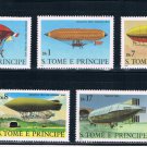 Saint Thomas and Prince Is 561-66 MNH short set Dirigibles (GI0425)+