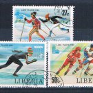 Liberia 870-72 Used Lake Placid 1980 (MV0221)+