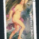 St Thomas & Prince 446 Used Painting Ruben Nude 1 1977 CV 4.75 (BP78609)