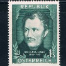 Austria 582 Unused Portrait Nikolaus Lenau 1952 CV 7.00 (A0235)+