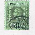 Straits Settlements 122 Used King George V 1914 CV 5.25 (BP77637)