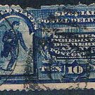 US E2 Used Special Delivery 10c Damaged 1888 CV 45.00 (U0388)