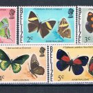Belize 346-50 MLH Butterflies 1974 CV 10.25 (B0482)