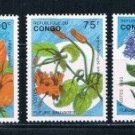 Congo Unused Set 1016-1020 Flowers Cat Val $17.75 (ML0218)