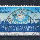 Italy 712 Used Aniversary of Republic 1956 CV 5.50 (MV0268)