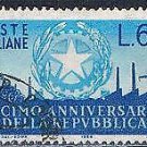 Italy 712 Used Aniversary of Republic 1956 CV 5.50 (MV0281)