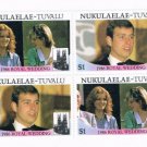Tuvalu Nukulaelae 62a-b Pair Unused Blk 4 Royal Wedding 1986 Cat Val 4.00 (T0022