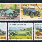 Saint Thomas and Prince Is 709b-12ab Used short set Antique Autos (GI0355)