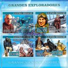 Guinea-Bissau 2007 CTO Sheet  Explorers Cousteau Smith Hill Cook (TS0027)