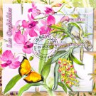Gabon 2022 CTO Sheet  Flowers butterfly (TS0024)