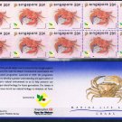 Singapore 637a Unused Booklet Mosaic crab 1992 CV 13.00 (S1146)+