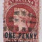 St Helena 32 Used Queen Victoria Damged top and bottom 1882 CV 30.00 (BP51639)
