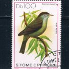 Saint Thomas and Prince Is 546 Used Bird Speirops lugubris CV 16.00 (S0697)